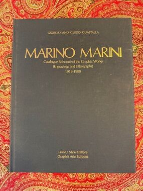 Marino Marini Catalogue Raisonné Graphic Works 1919–1980 HC Art Book